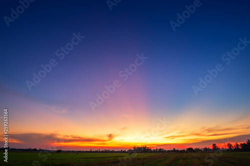 blue dramatic sunset sky texture background.