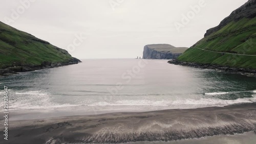  Tjornuvik – beautiful town in the Faroe Islands, sit on the north coast of Streymoy, Orbit Fly photo