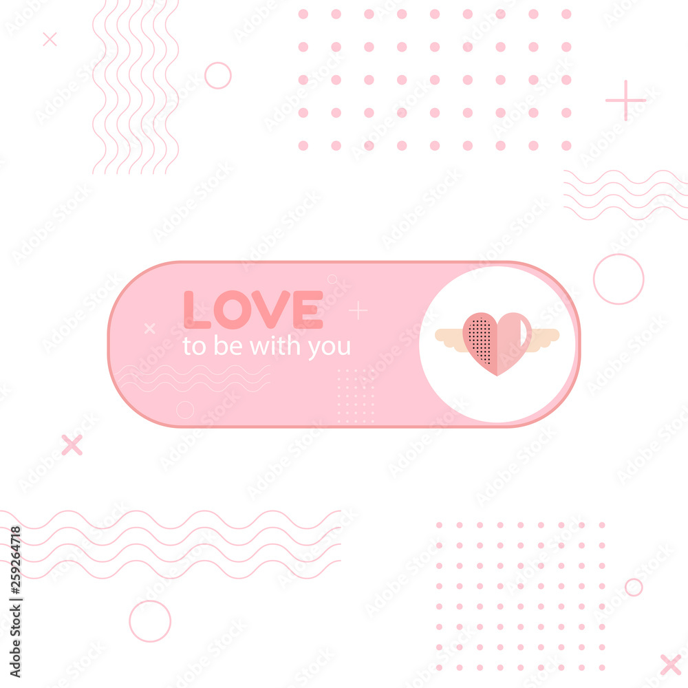 Valentine's day heart with wings graphic Valentine's day heart with wings graphic