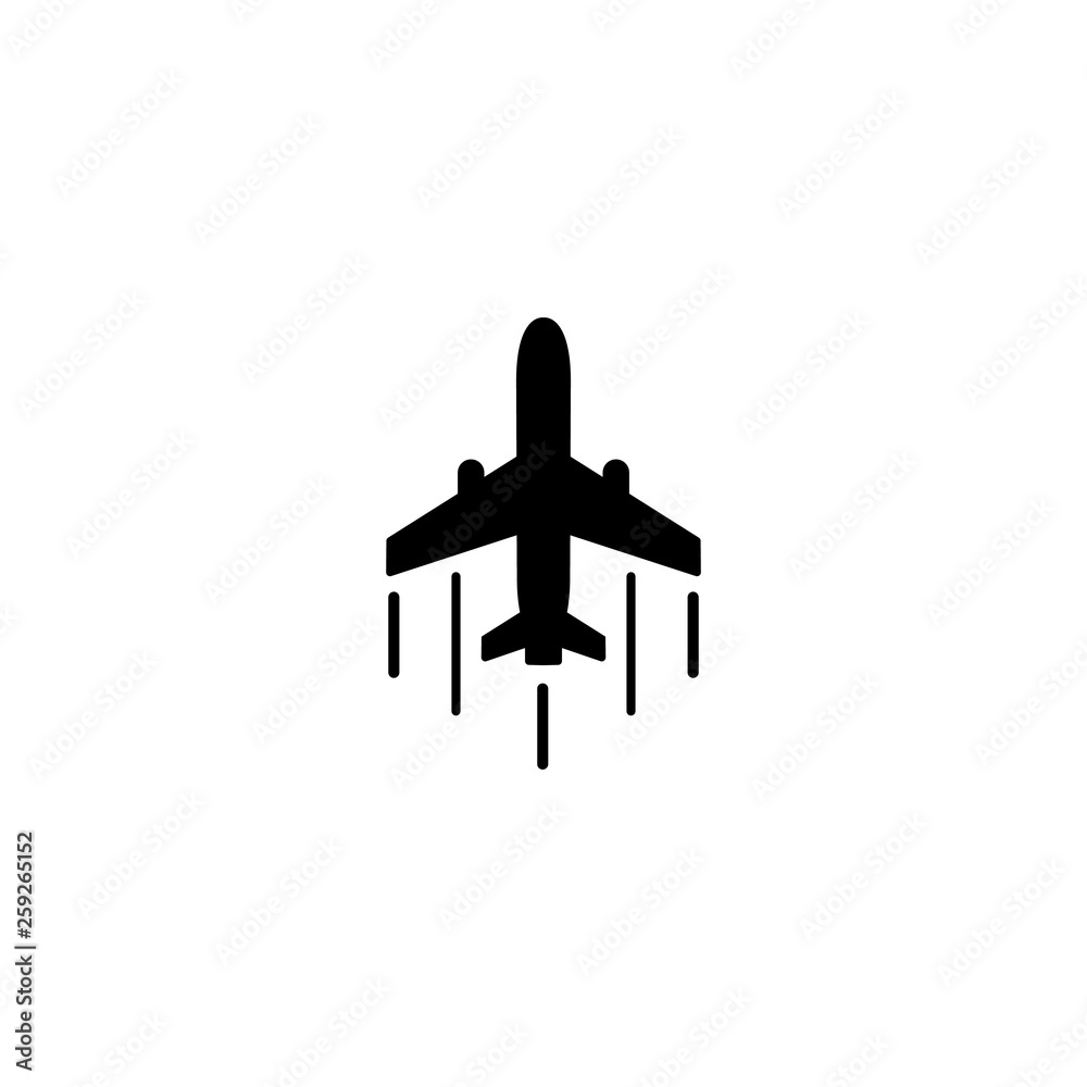 illustration of airplane icon illustration of airplane icon