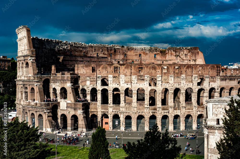 Coliseu de Roma visão externa geral