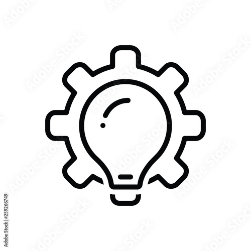 Black line icon for methodologies 