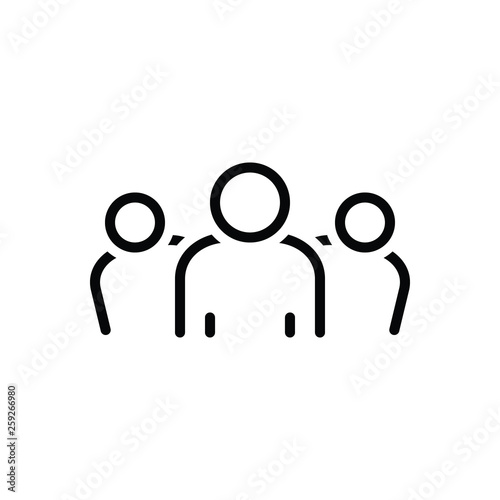 Black line icon for misfit nonconformist
