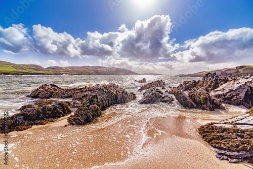 Beautiful landscape of rocky shore  in County Cork photo