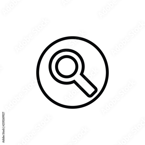 Black line icon for search ios
