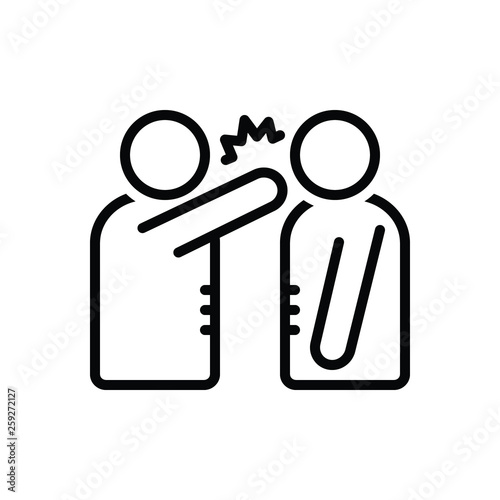 Black line icon for neglect disregard