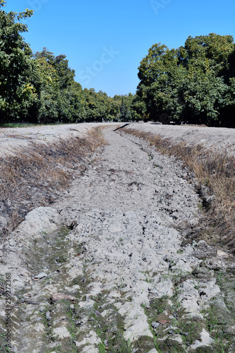 Dried out river bed