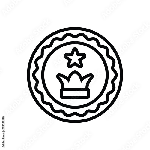 Black line icon for vip celebrity 