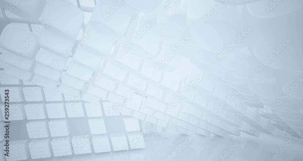 White smooth abstract architectural background. 3D illustration and rendering White smooth abstract architectural background. 3D illustration and rendering
