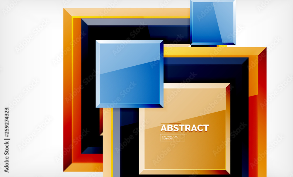 Square abstract background, glossy geometric design Square abstract background, glossy geometric design
