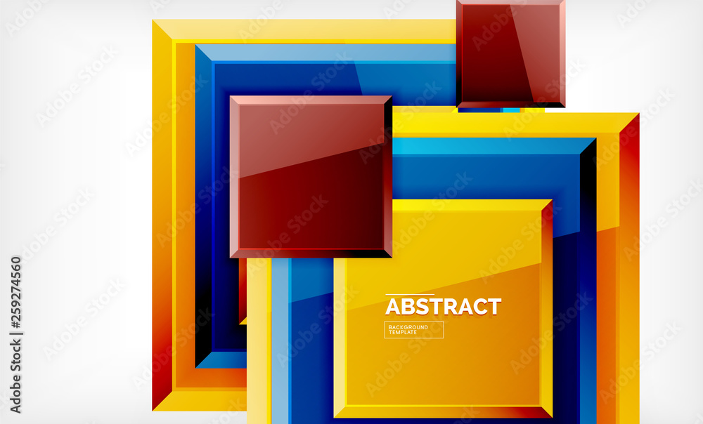 Square geometric background Square geometric background