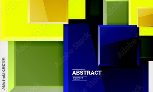 Geometric abstract background, modern square design