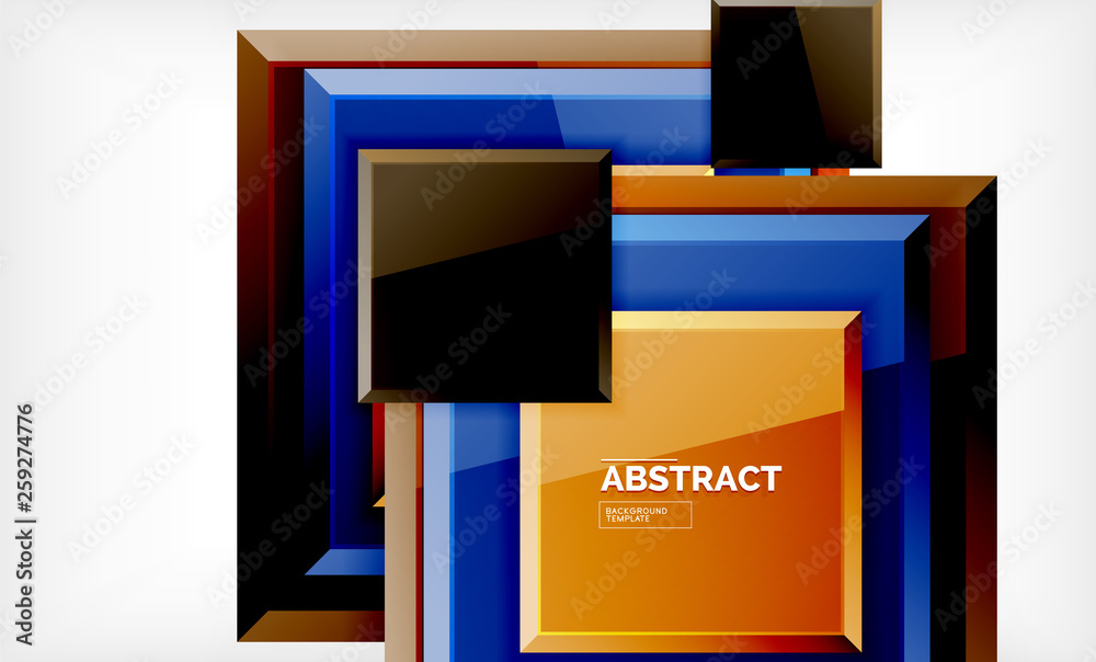 Geometric abstract background, modern square design Geometric abstract background, modern square design
