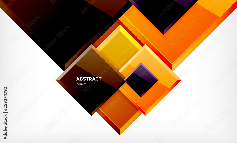 Square geometrical background Square geometrical background