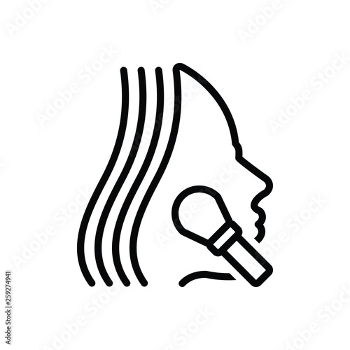 Black line icon for makeup makeover