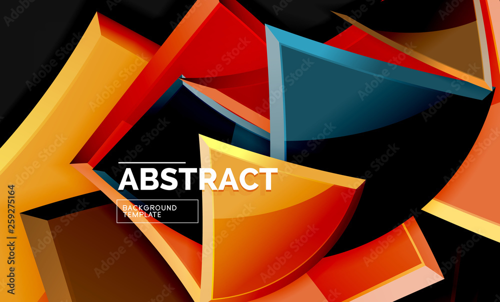 Squares and triangles geometrical background Squares and triangles geometrical background