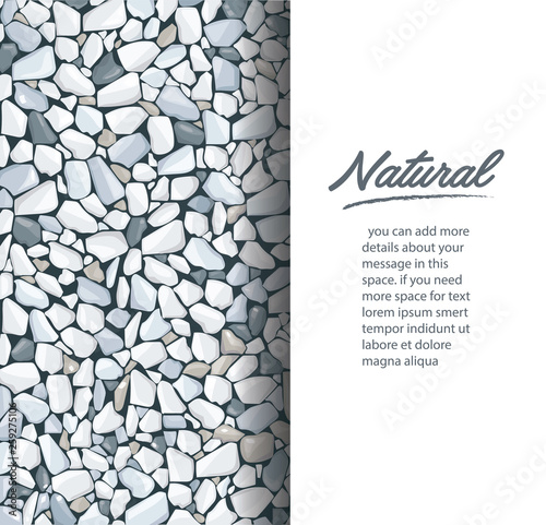 grey gravel texture wallpaper and space for write. vector illustration eps 10