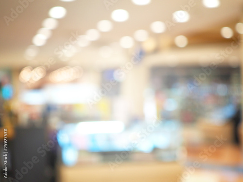 Abstract blur shopping mall for background.