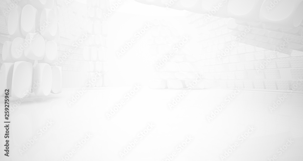 White smooth abstract architectural background. 3D illustration and rendering White smooth abstract architectural background. 3D illustration and rendering