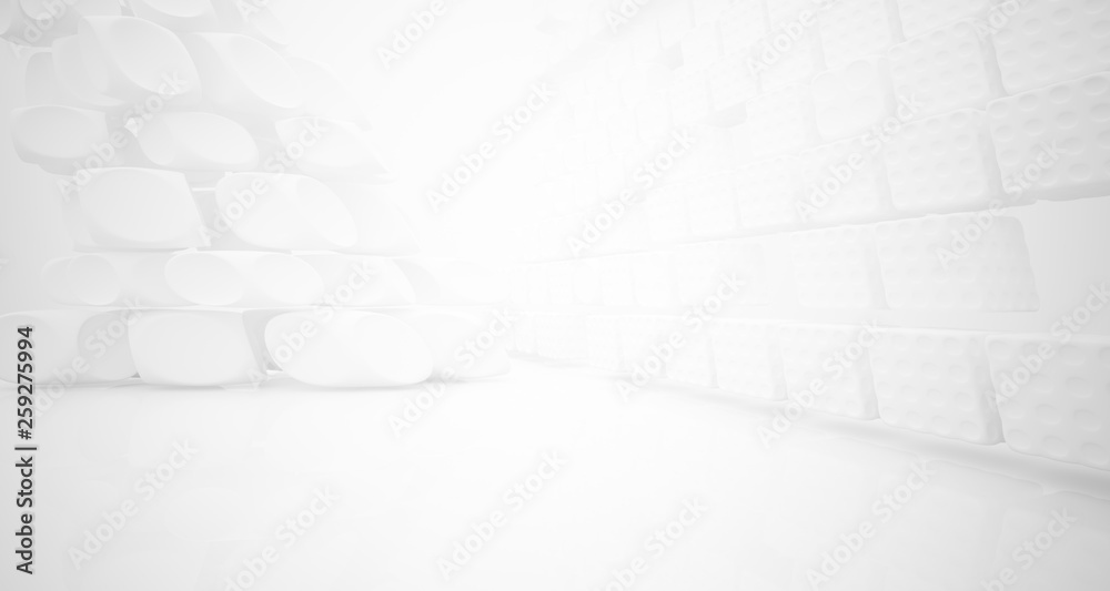 White smooth abstract architectural background. 3D illustration and rendering White smooth abstract architectural background. 3D illustration and rendering