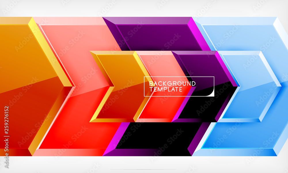 Techno arrow background, template design