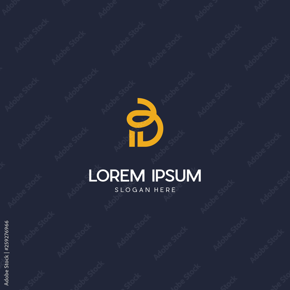 Creative Illustration modern D sign geometric logo design template, Letter D logo design template. Creative modern trendy D typography Creative Illustration modern D sign geometric logo design template, Letter D logo design template. Creative modern trendy D typography