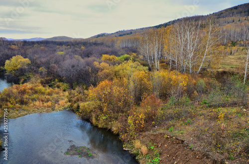 Tour in the autumn of the southern Urals. In nature reigns Golden autumn.