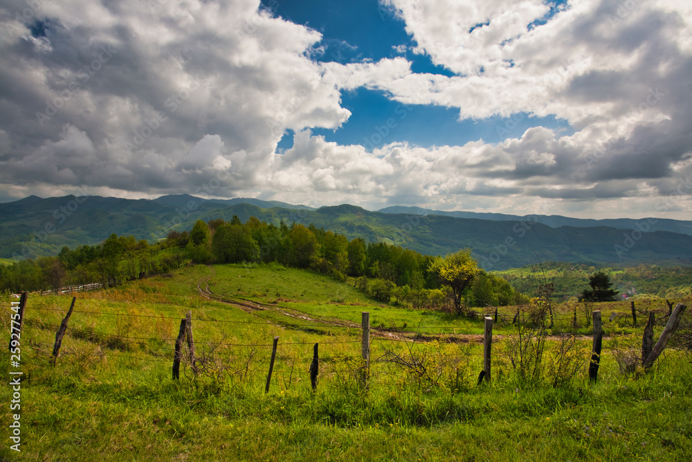 Carpatian mountains at spring.