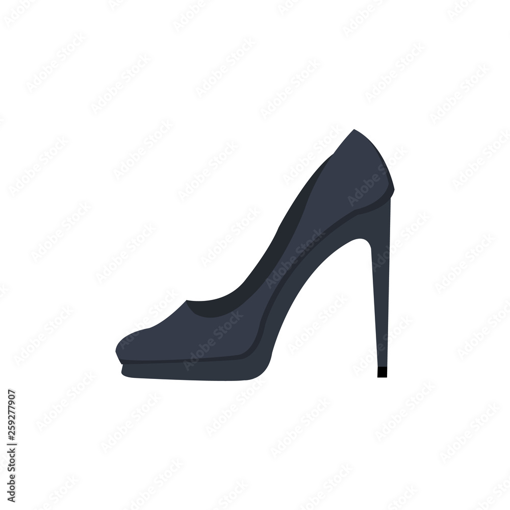 shoes icon in flat style isolated vector illustration on white transparent background. woman shoes, girl shoes, female shoes. shoes icon in flat style isolated vector illustration on white transparent background. woman shoes, girl shoes, female shoes.