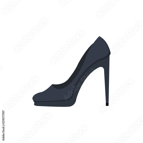 shoes icon in flat style isolated vector illustration on white transparent background. woman shoes, girl shoes, female shoes.