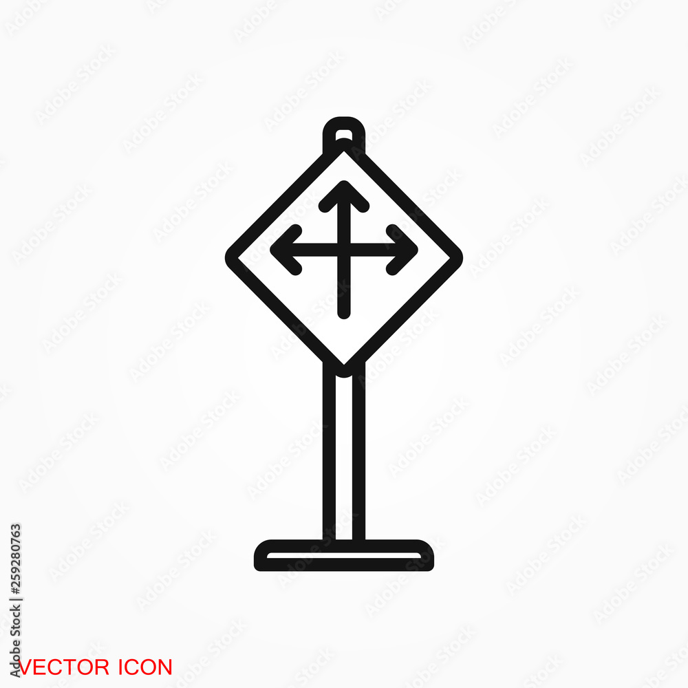 Signpost icon vector sign symbol for design Signpost icon vector sign symbol for design