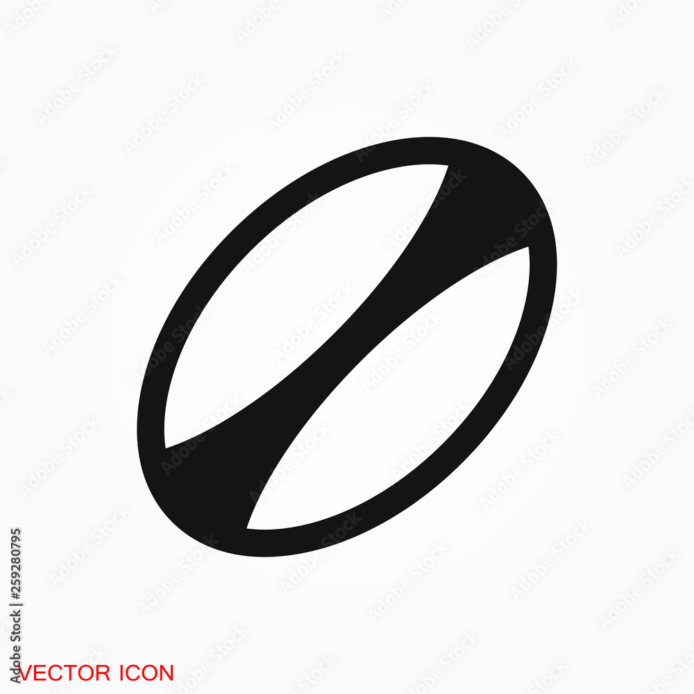 Rugby Icon vector sign symbol for design Rugby Icon vector sign symbol for design