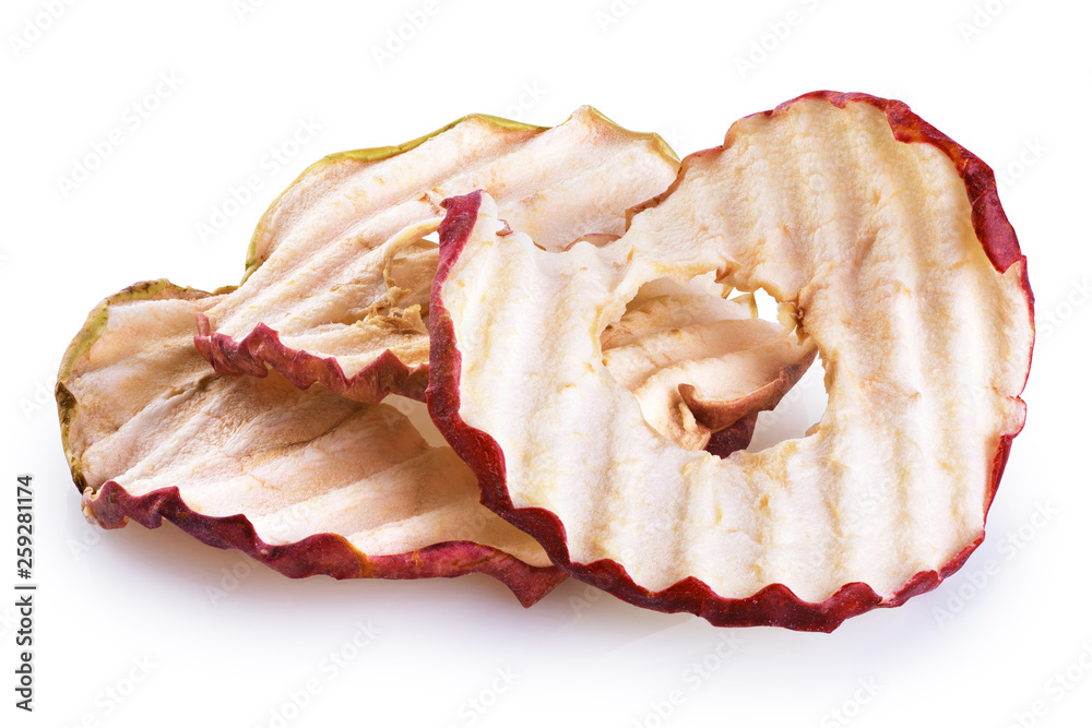 Apple chips isolated on white background. Apple chips isolated on white background.