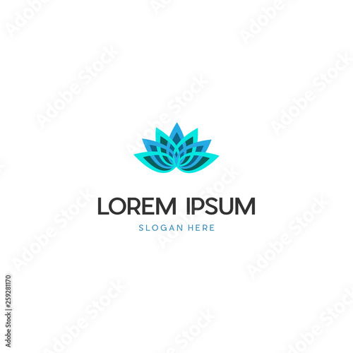 Lotus flower logo. Vector design template of lotus icons, Lotus flower logo vector design