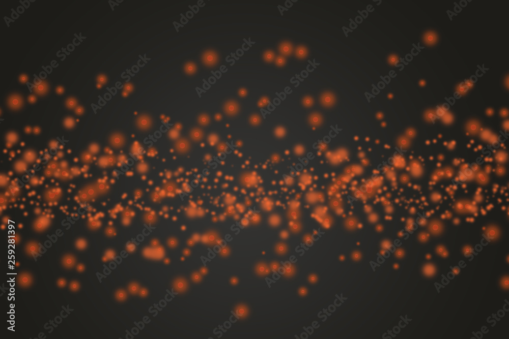 Bokeh black background Abstract with blur orange light effect Bokeh black background Abstract with blur orange light effect