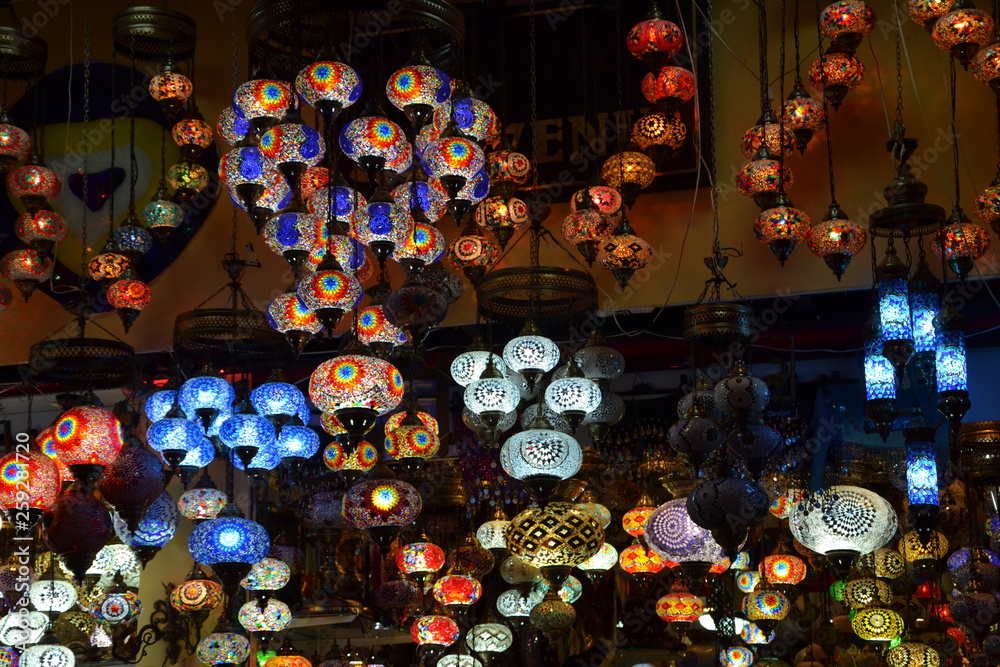 magical multicolored turkish light fixtures