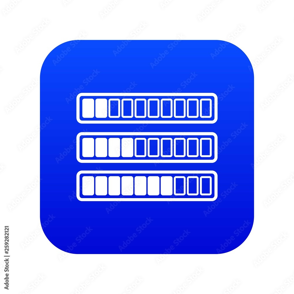 Sign horizontal columns download online icon digital blue for any design isolated on white vector illustration Sign horizontal columns download online icon digital blue for any design isolated on white vector illustration