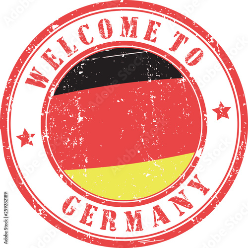 rubber stamp  welcome to Germany   vector illustration