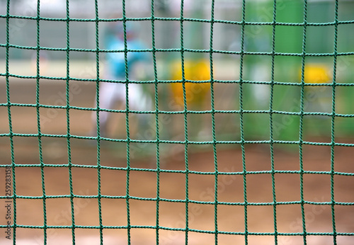 Baseball field protection net: batting-practice pitcher to throw the ball to the batter