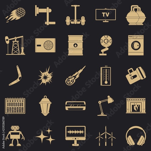 Nuclear energy icons set. Simple set of 25 nuclear energy vector icons for web for any design