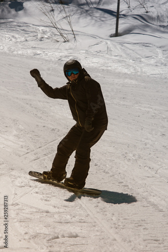 Snowboard. Holidays in the mountains.