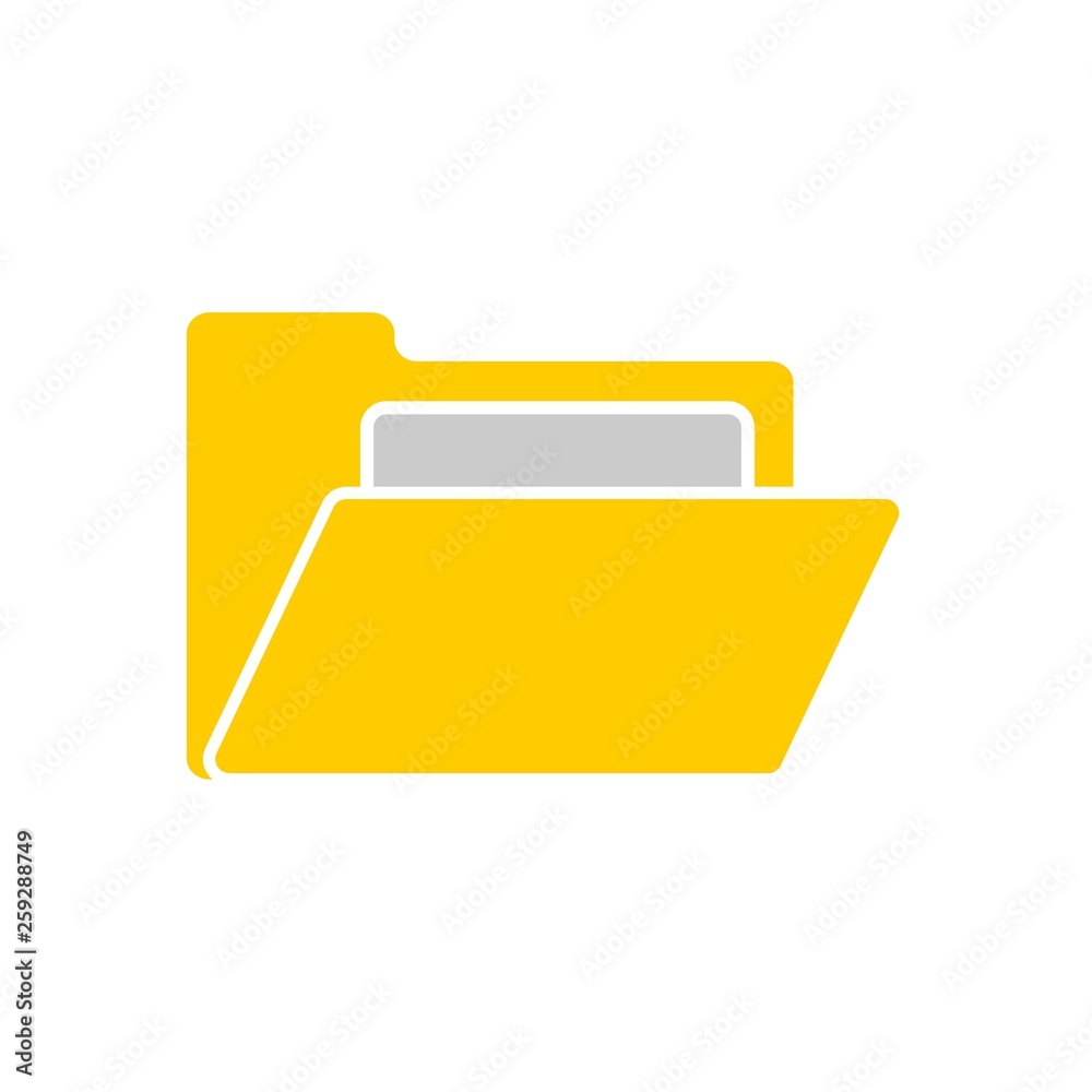open folder icon. Open folder with documents. Folder icon isolated open folder icon. Open folder with documents. Folder icon isolated