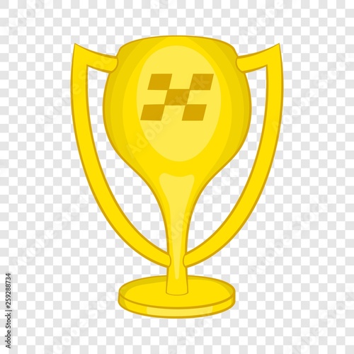 Cup for first place icon in cartoon style isolated on background for any web design 