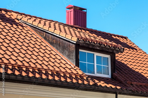 Tiles roof with attic