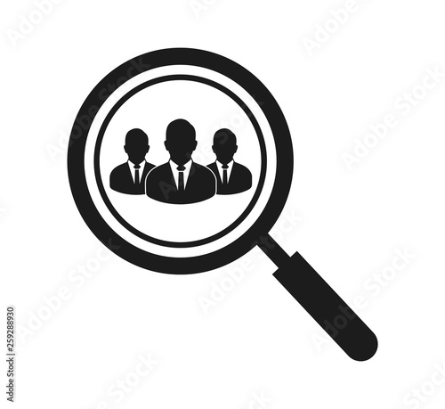 Search Employee Icon. Flat style vector EPS.