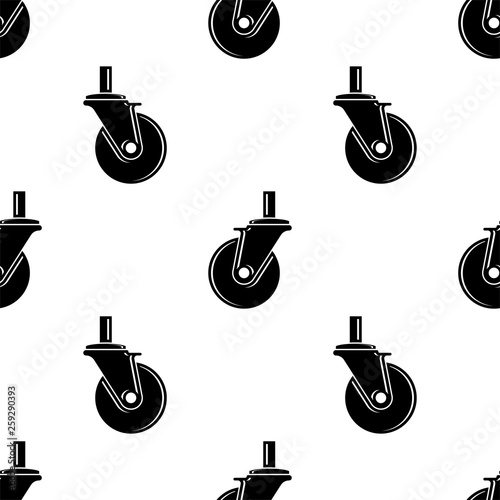 Caster Wheel Icon Seamless Pattern