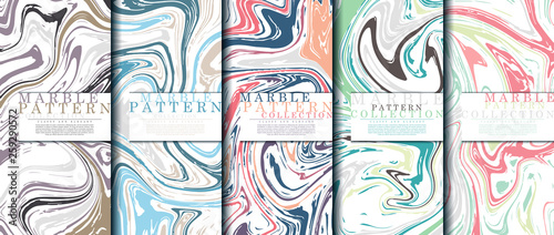Marble pattern collection abstract pop background template copy-space vector