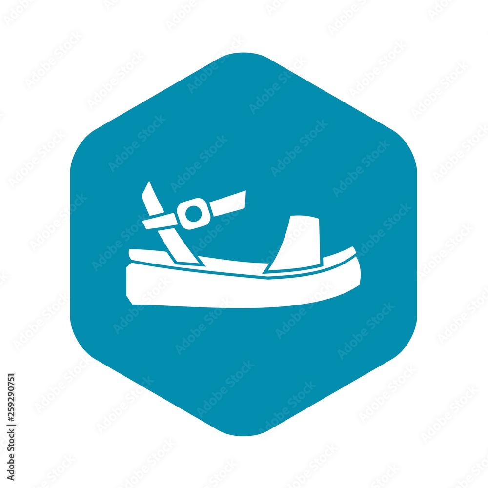 Women sandale icon in simple style isolated on white background. Wear symbol