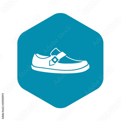 Men moccasin icon in simple style isolated on white background. Wear symbol