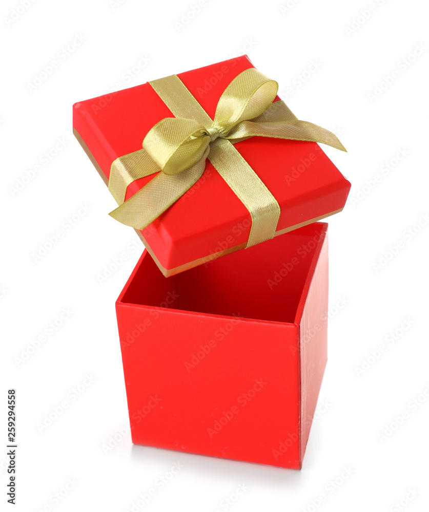 Open gift box on white background Open gift box on white background